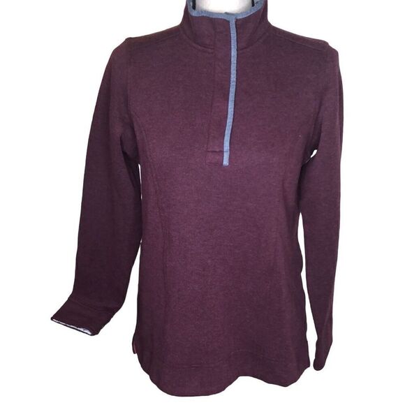 Orvis Quarter Zip Cotton Sweatshirt Size S - Picture 2 of 14